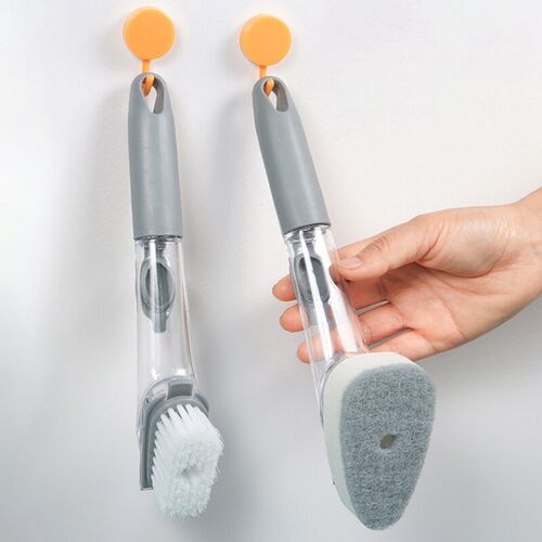 Kitchen Cleaning Tools Long Handle Dish Brush Liquid Soap Di