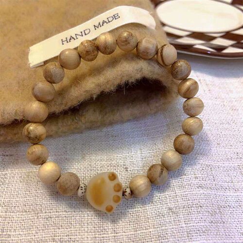 White Jade Bodhi Cheese Cheese Green Sandalwood Cat Single C