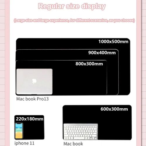 Large Black and White Gaming Mouse Pad Gamer Big Mouse Mat C