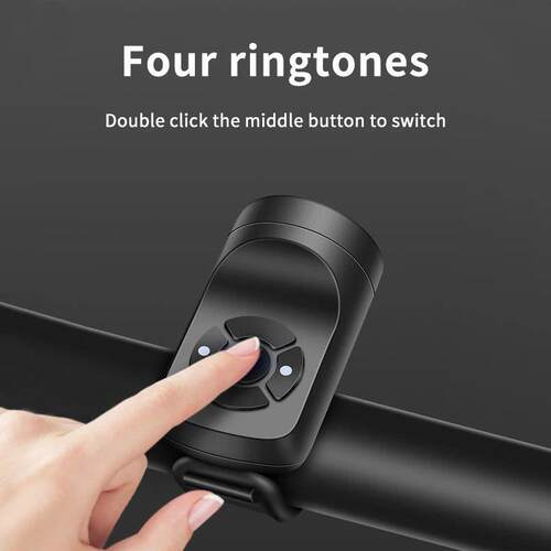 Bicycle Bell Rechargeable Bike Motorcycle Electric Anti-thef