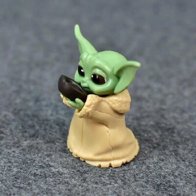 Baby Yoda Grogu Mandalorian Action Figure Toys 4-7cm Yoda