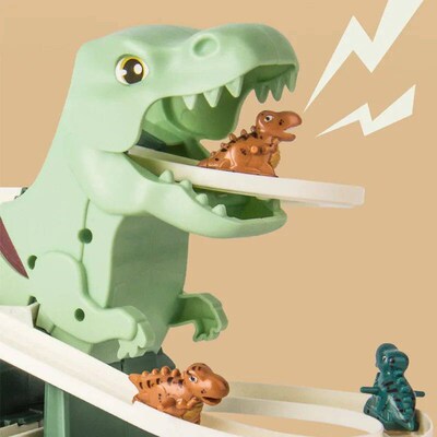 Toddler Dinosaur Climbing Slide Stairs Toy Race Track Game S