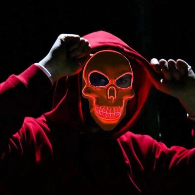 Skull LED Mask Masquerade Masks Neon Mask Light Glow In The