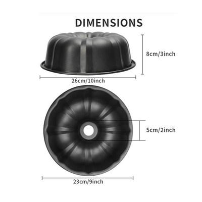 Fluted Tube Pan Steel Bunte Cake Pan Bundt Pan Baking