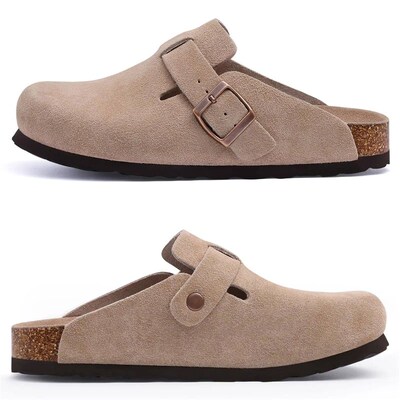 Comwarm Mens Cork Clogs Men Cork Mules Slippers Fashion Bra