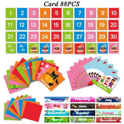 Early Education Calendar Hanging Bag Teaching Aid Calendar P