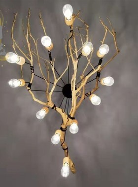 原木干枝分枝干树枝装饰树干枯枝室内天花板挂灯插花挂件舞台摆件