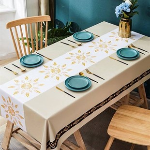 Table cloth waterproof,oil proof and wash free PVC table mat