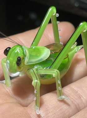 琉璃工艺品创意小礼品家居盆景手工蝈蝈扎嘴鸣虫咂嘴鸣虫吉尔姐儿