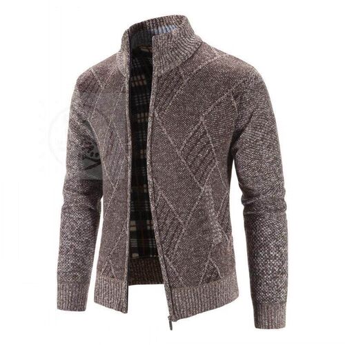 。Autumn and winter Plush thickened large geometric sweater