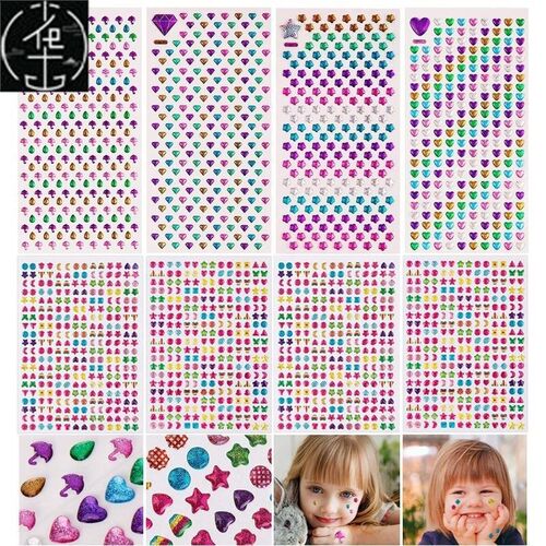 3D Gem Stickers Glitter Sparkle Crystal Sticker Stick on Ear