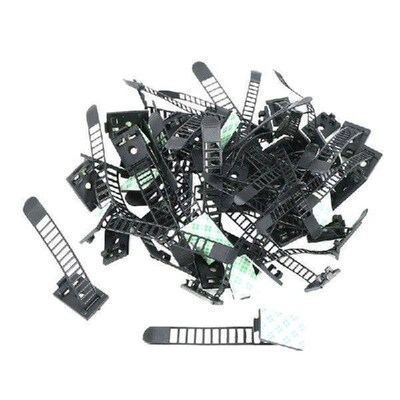 ABSE-250Pcs 2 Sizes Adjustable Self-Adhesive Nylon Cable
