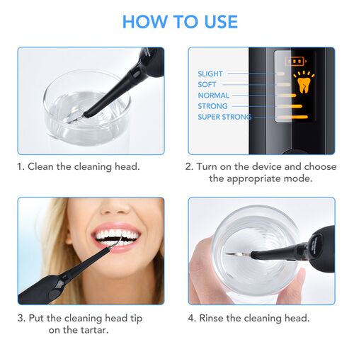 Electric Teeth Whitening Kit Dental Scaler with Mouth Mirror