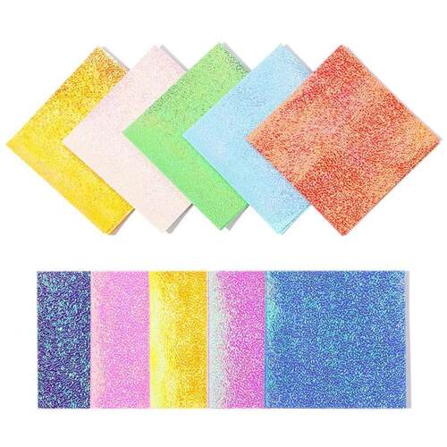 50 Sheets Single-sided Glittering Origami Paper Mixed Shinin
