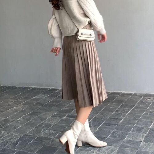 Lucyever 2022 Spring Autumn Knitted Skirt Women Fashion High