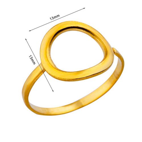 Simple Star Hollow Ring Geometric Hollow Design Finger Ring