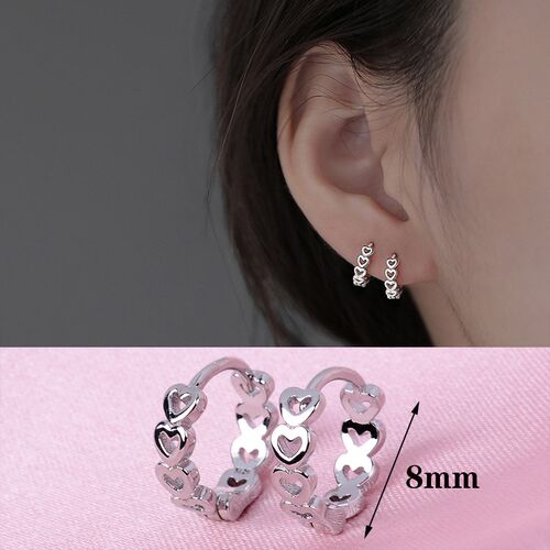 Luxury New 2021 Piercing Stud Earrings Crystal Zircon Row Si