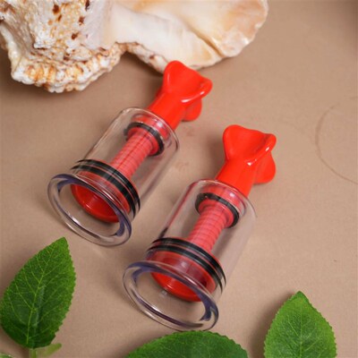 Red Nipple Breast Sucker Enhancer Screw Suction Pump BDSM