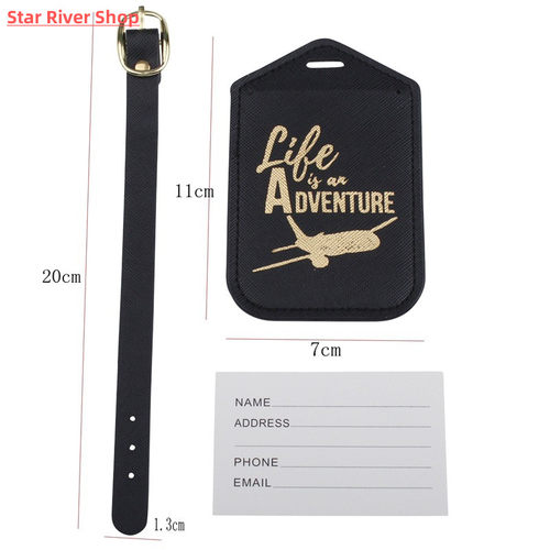 Travel Accessories Creative Aircraft PU Leather Luggage Tag