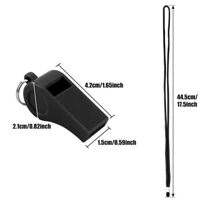 High Quality Black Whistle Referee Game Halter Whistle Outdo