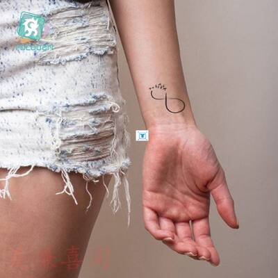 Classic Black Tatoo Cat Bird Fake Tattoo Tatuajes Hand Tatou