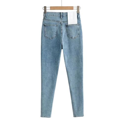 GOPLUS Vintage Skinny Jeans Woman Black Trousers Stch Pencil