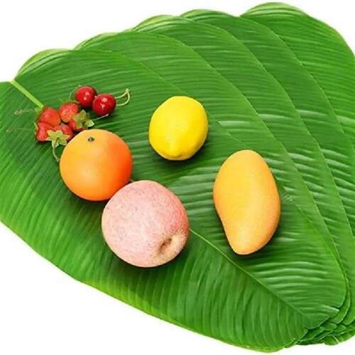 1-10pcs Artificial Banana Leaf Placemats Table Decoration