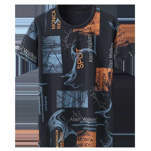Summer plus fertilizer increase mens mercerized cotton T-sh