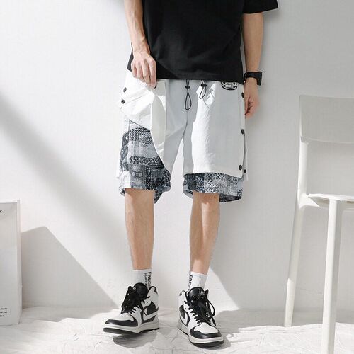 Cashew Flower Shor Mens Summer Outer Wear Large Size Fashio