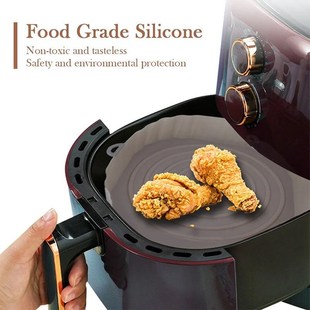 1/2/3PCS Reusable Air Fryer Silicone Pot Oven Baking Tray Ai