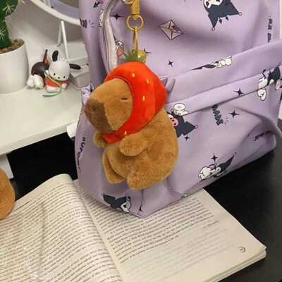 Capybara Plush Keychain Cute Bag Pendant Creatuve Fluffty An