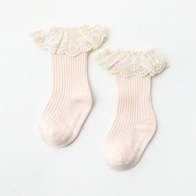 Baby Socks Girl Newborn Infantil Kid Knee High Lace Socks To