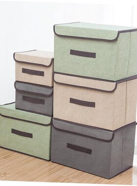 Cotton Linen Storage Box Organizer Home Clothes Luggage Bag