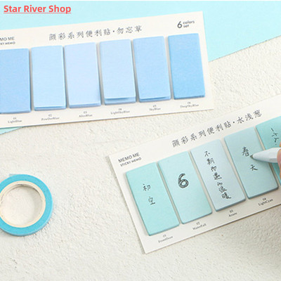 6 Colors Set Cute Novelty Sticky Notes Memo Pad Index Sticke