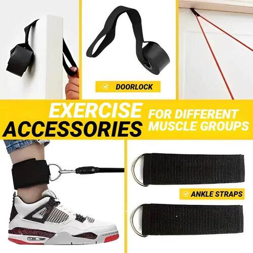 11pcs/Set Pull Rope Resistance Bands Portable Fitness Equipm
