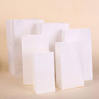 50/100pcs kraft paper bag gift bags packaging biscuit candy