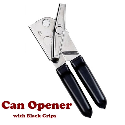 Can Opener with Black Grips Kitchen Gadget