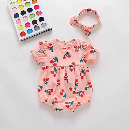 Newborn Girls Spring Autumn Princess Romper Onesie Crawling
