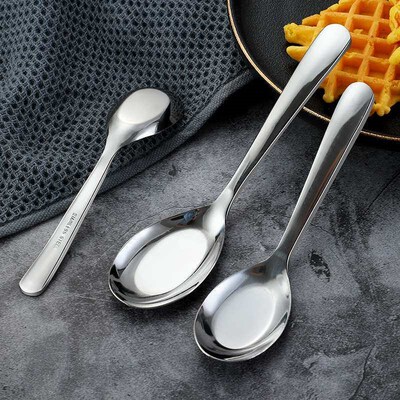 Daoqi Stainless Steel Childrens Long Handle Spoon Soup Spoo