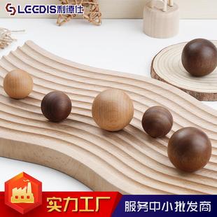 厂家直销抽屉拉手原木实木衣柜门圆球把手简约柜子圆形单孔小拉手