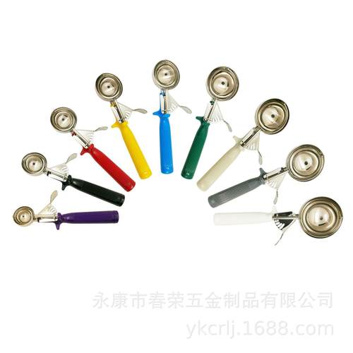 【生产】304不锈钢冰淇淋勺,塑料柄雪糕勺,冰淇淋挖球器,冰激凌勺