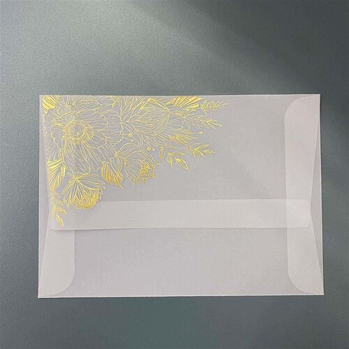 24pcs/lot Bronzing Transparent Envelopes Litmus Paper Envelo
