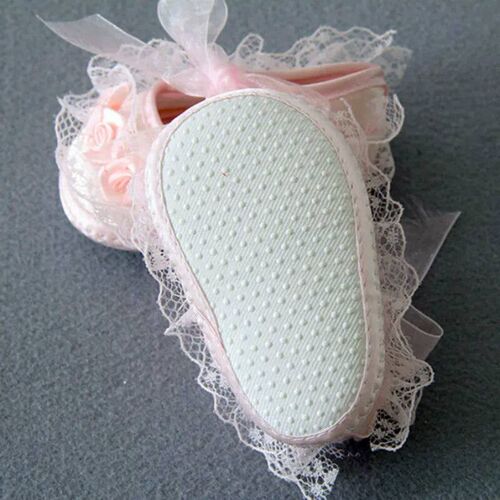 Newborn Princess Soft Sole First Walkers Infant Girls Lace A