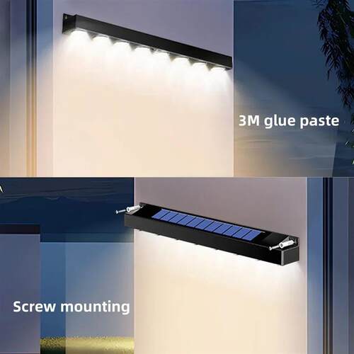 4/6/8LED Solar Wall Light Outdoor Waterproof Garden Decora B