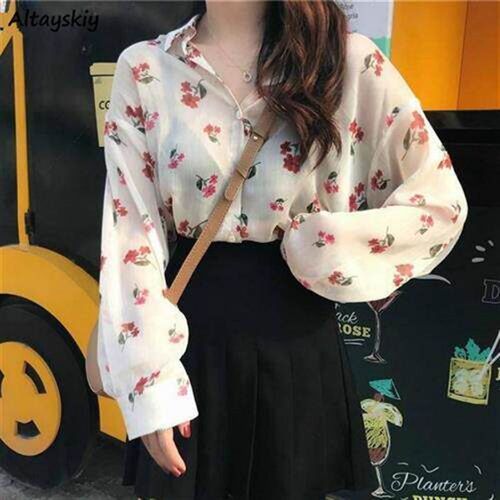 Blouses Women Ulzzang Summer Spring New College Fresh Floral