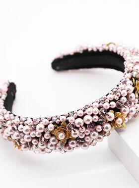 Granular+Crystal+Sponge+Hairband+fashion+net+red+hair+access
