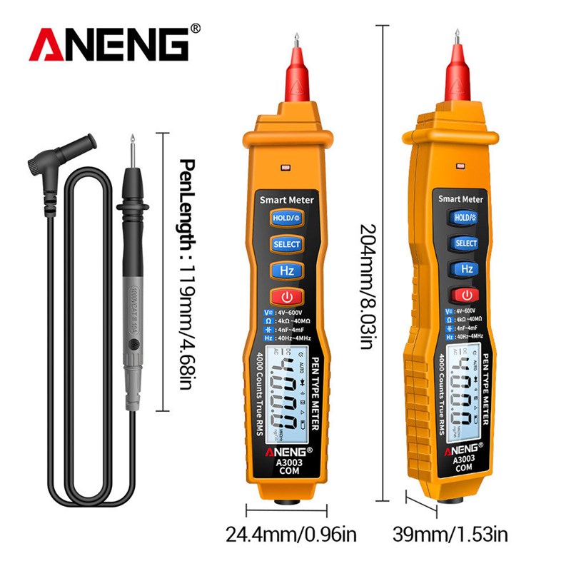 ANENG A3003 Digital Multimeter Pen Type Meter 4000 Counts wi图片