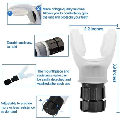 Portable Lung Capacity Abdominal Breathing Trainer With Adju