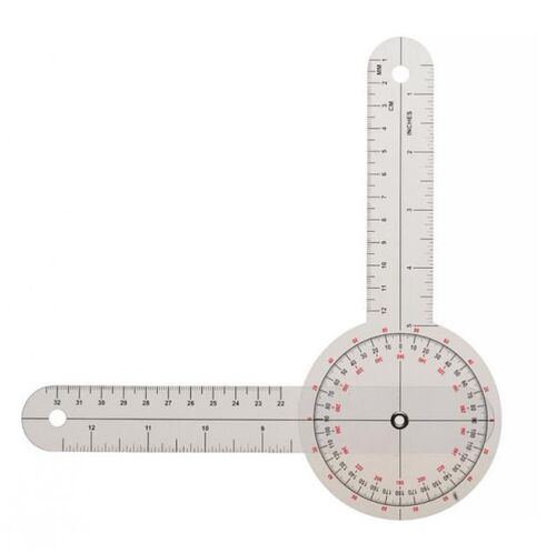 360 Degrees Plastic Angle Measuring Tool Transparent Protrac