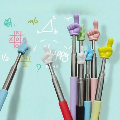 Stainless Steel Teaching Pointer Telescopic Rod Finger Desig